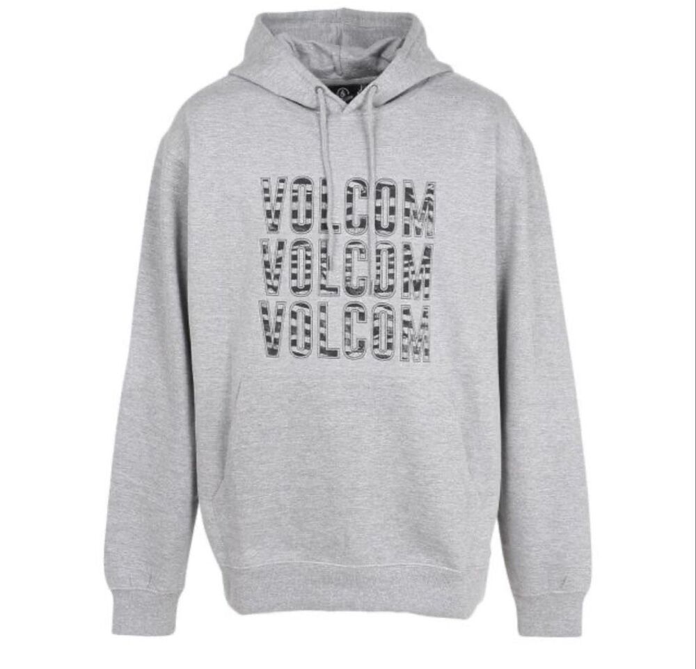 Volcom Gray and Black Vibes Mens Hoodie Size Medium New